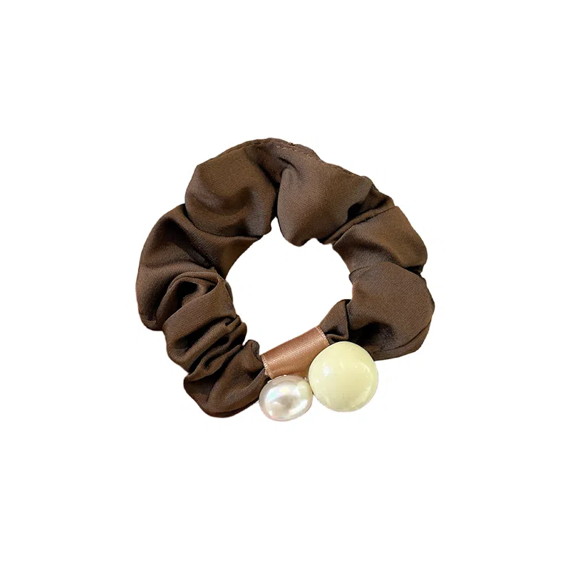 水中玉 珍珠大肠发圈高级感扎头发皮筋丸子头发绳头饰#好运 布艺 头绳 女款