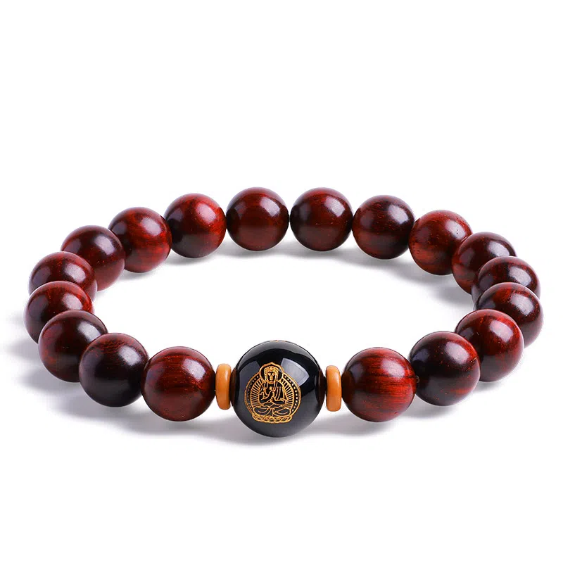 木盛缘 本命年转运十二生肖八大守护神招财纳福财源滚滚诸事顺遂有钱花 小叶紫檀 手串 男女同款情侣款
