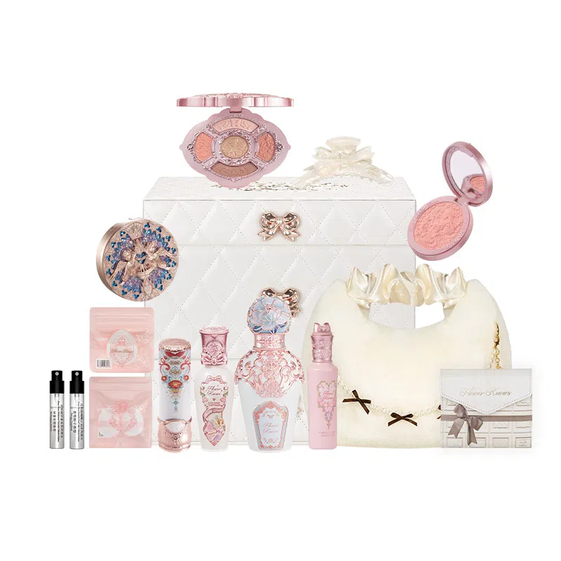 花知晓 心屿圣诞礼盒彩妆套装 易上色自然玻璃唇哑光