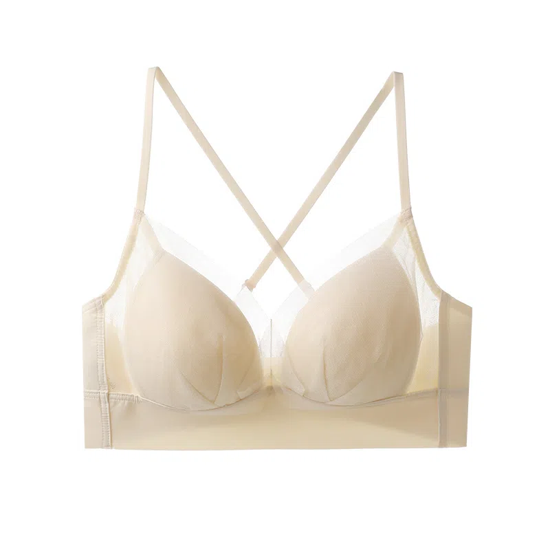 内在密码 蕾丝美背薄款显小胸聚拢法式性感一体式背心文胸 女款