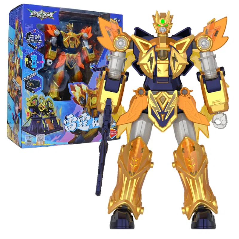 妙贝乐 超星龙骑 合体金刚机器人 变形玩具