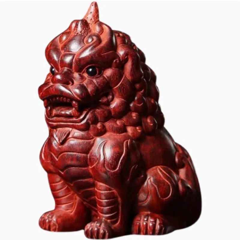 吉千年 【顺丰包邮】新中式复古潮流风  招财进宝 大吉大利 吉祥富贵 神兽谛听 雕刻 赞比亚 血檀 把件 男女同款情侣款