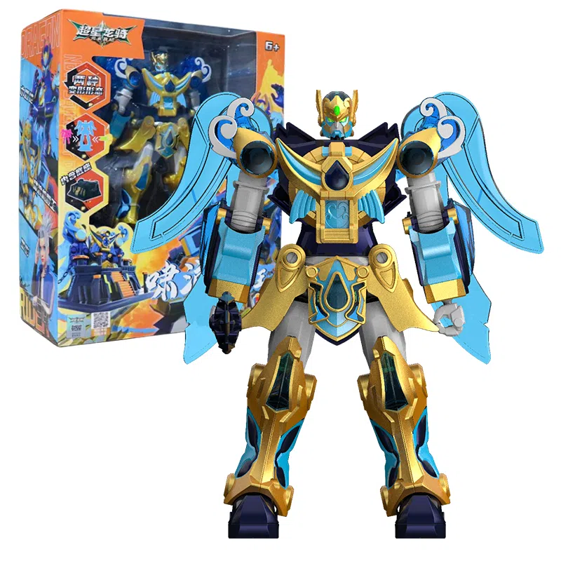 妙贝乐 超星龙骑 合体金刚机器人 变形玩具