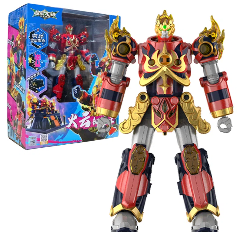 妙贝乐 超星龙骑 合体金刚机器人 变形玩具