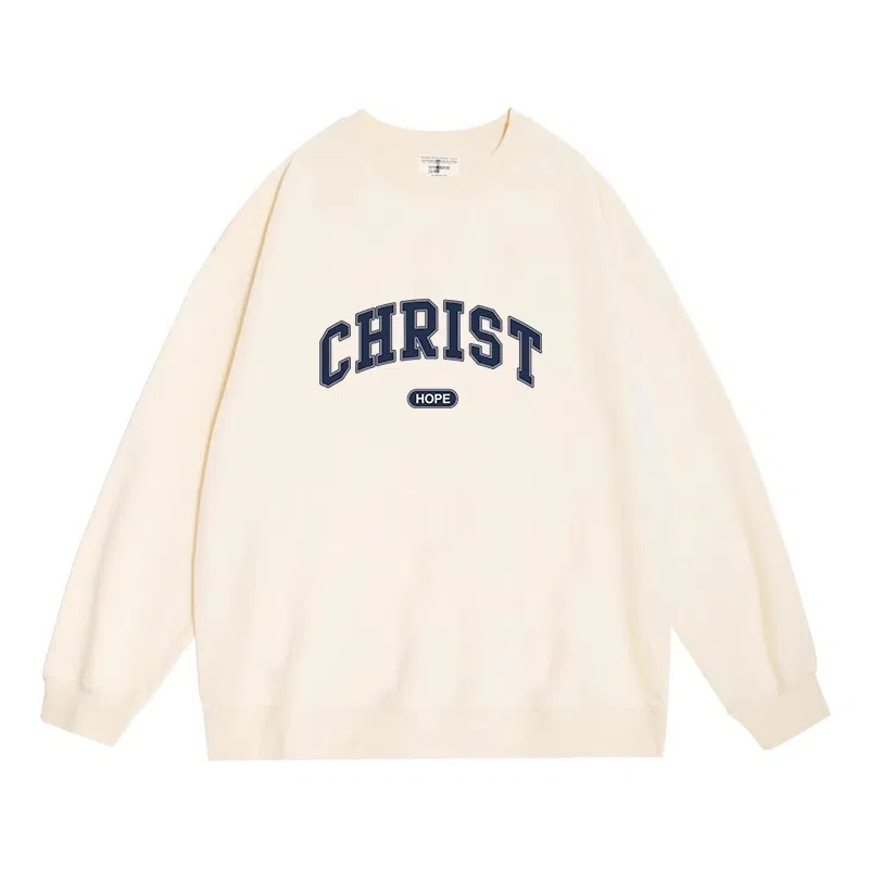 莫代尔 舒适亲肤卡通潮流嘻哈时尚印花简约休闲圆领长袖可外穿打底衣 男女同款