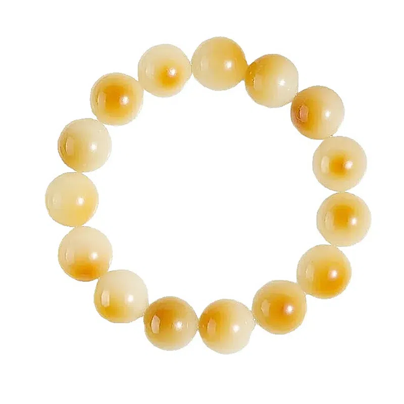 余笙情 招财进宝炭烧多宝绿飘花 原生态渐变绿 复古民族风高级感原生态佛珠盘玩 禅意 菩提根 手串 男女同款情侣款