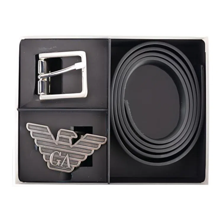 Emporio Armani EA Leather Belt Black