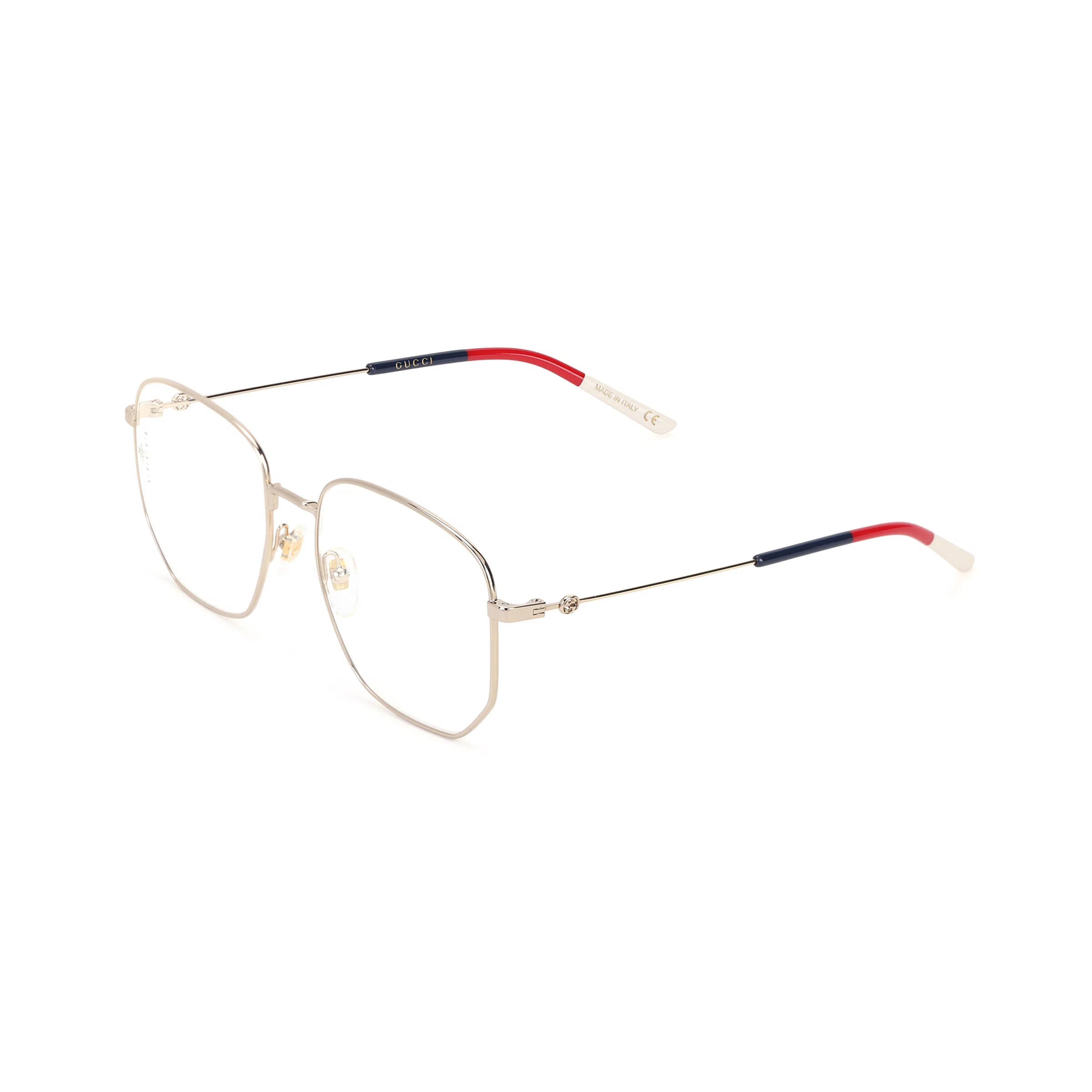 Gucci Transparent Gold Frame Optical Glasses