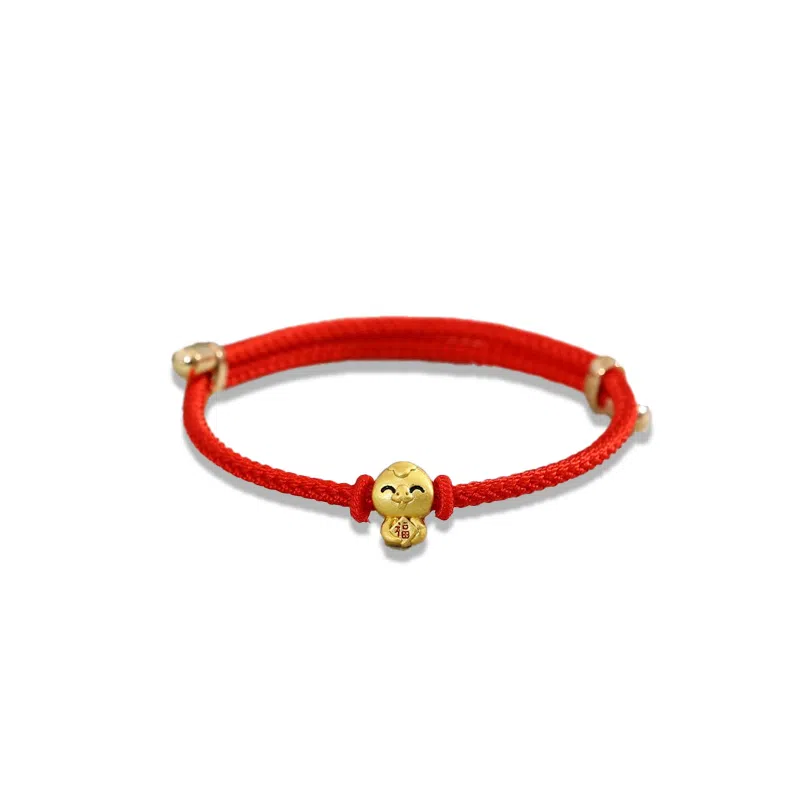 大唐国鼎 单福蛇吉祥红手绳新中式国潮小众设计本命年 诸事顺利时来好运旺事业学业本命年财运 好运 合金 手链 男女同款情侣款
