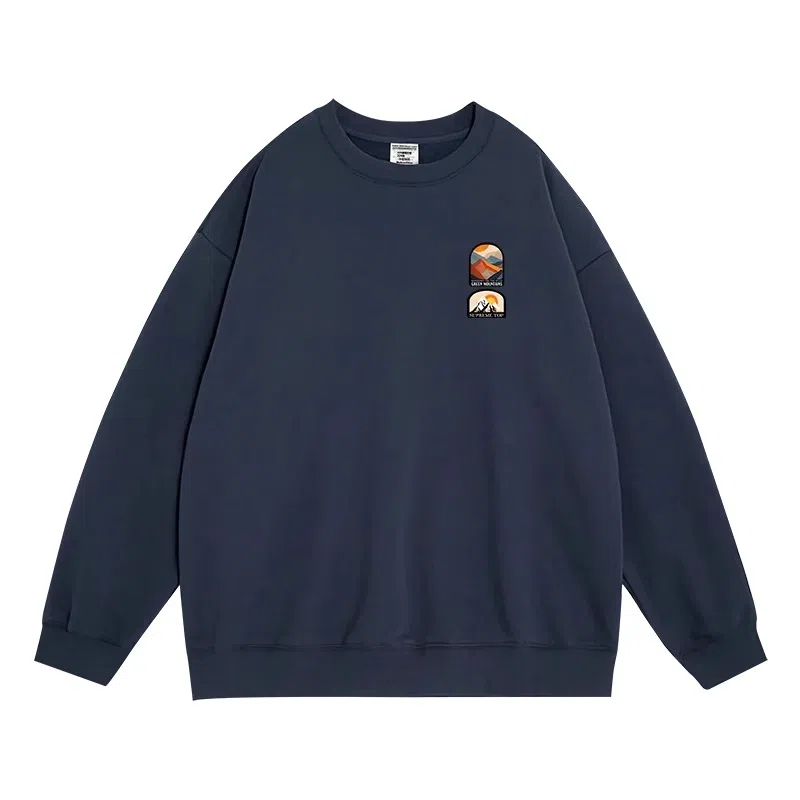 莫代尔 大码舒适亲肤潮流休闲时尚圆领长袖上衣可外穿打底衣 男女同款