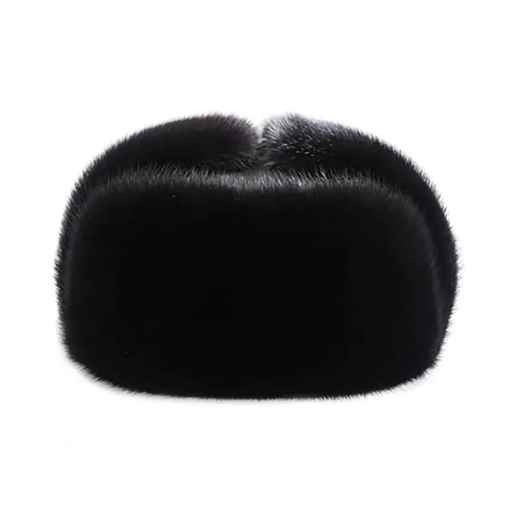 梦特娇 秋冬东北户外护耳中老年人保暖 人造革 雷锋帽 男款