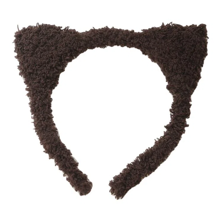 如花梦 可爱猫咪绒毛甜美猫耳朵 洗脸面膜束发头箍 布艺 发箍 女款