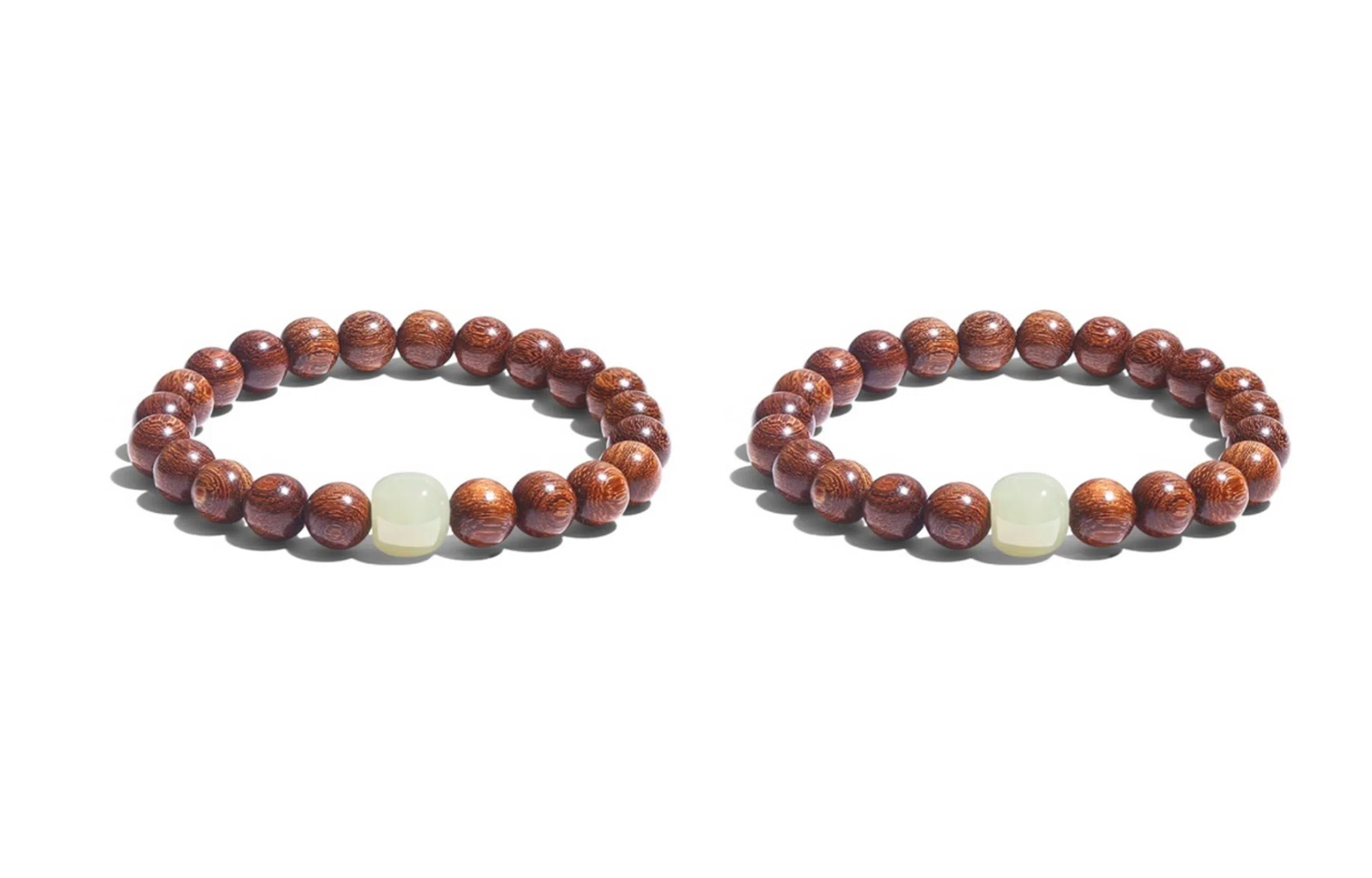 嘉福莱 流光顶珠 莹润清透素雅气质 简约禅意素串 国风校园通勤百搭 金丝檀木 手串 男女同款情侣款