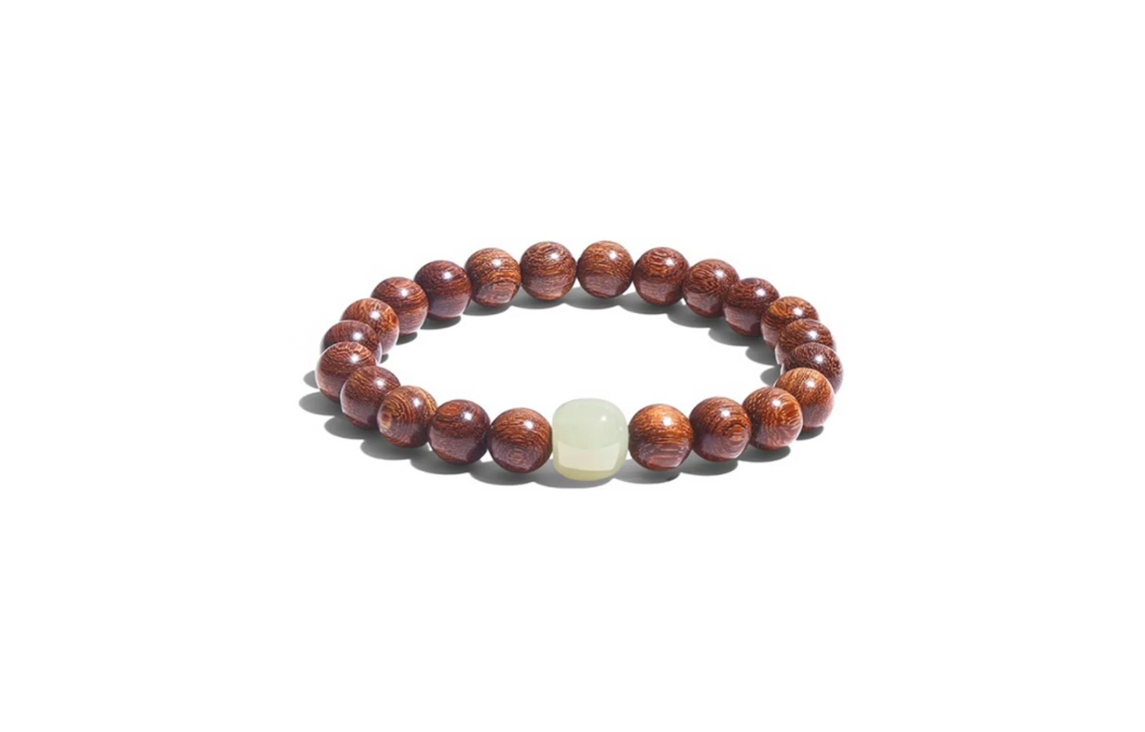 嘉福莱 流光顶珠 莹润清透素雅气质 简约禅意素串 国风校园通勤百搭 金丝檀木 手串 男女同款情侣款