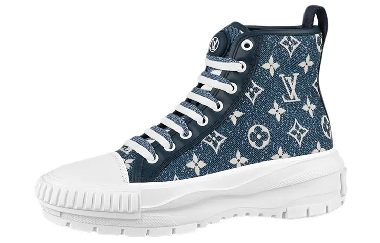 Louis Vuitton Squad High-Top White Blue
