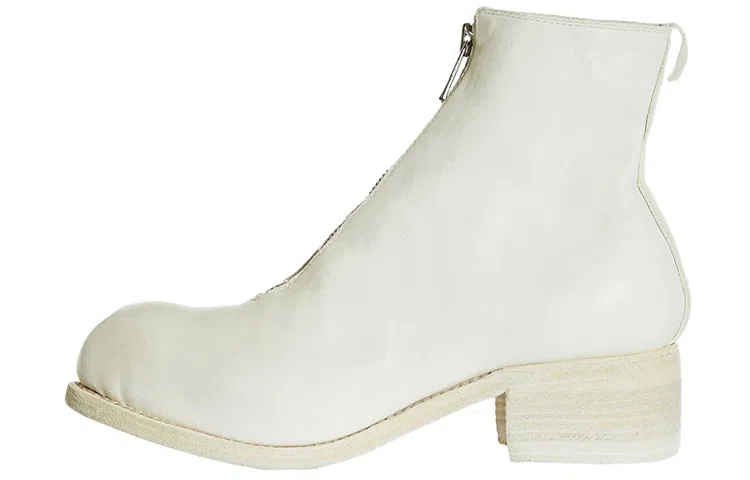 GUIDI Short Boots White