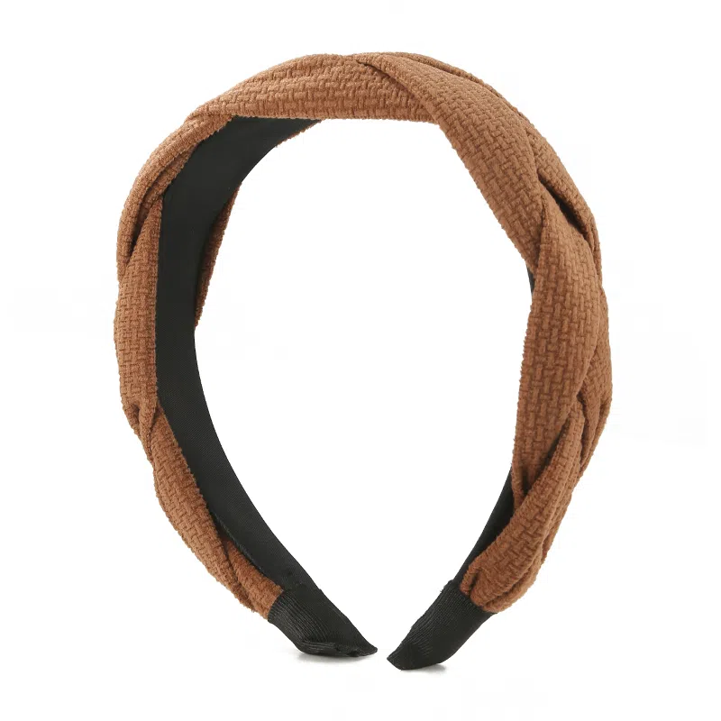 如花梦 时尚麻花辫宽边头饰 布艺 外出百搭秋冬季气质发卡高颅顶头箍发箍 女款