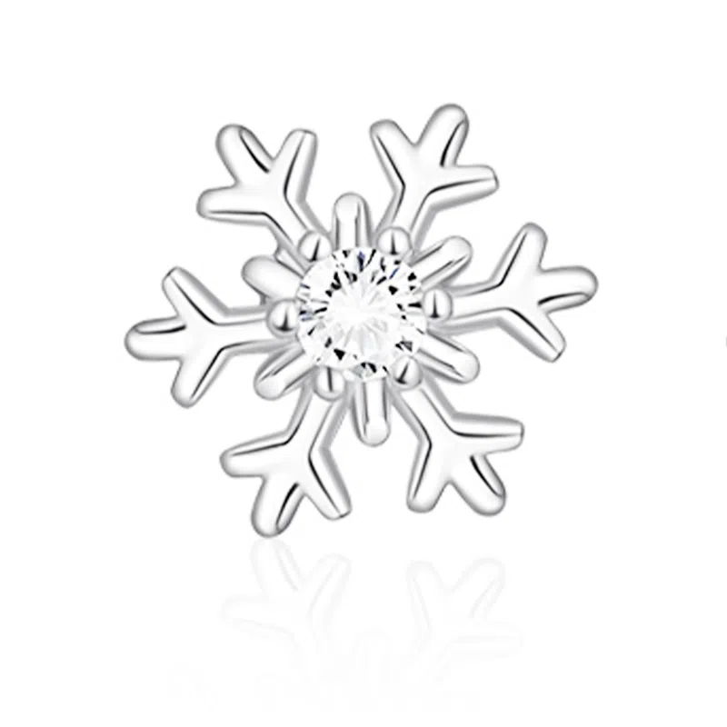 零界 雪花精灵 三秒心动 时尚好运招财轻奢潮流日常百搭上班校园穿搭通勤养耳洞防堵 合金 耳钉 女款