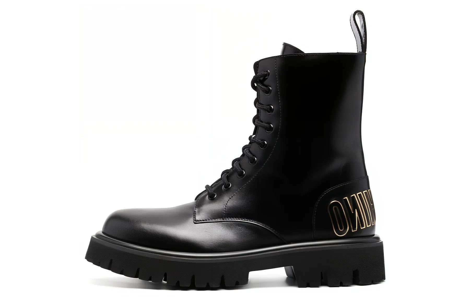 Moschino Leather Casual Boots Black
