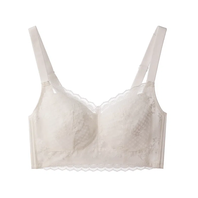 内在密码 薄款大胸显小法式蕾丝罩杯无钢圈聚拢防下垂文胸 女款