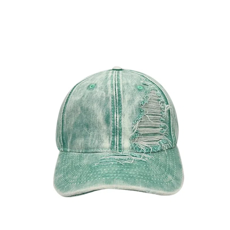 浪莎 水洗做旧破洞牛仔美式街头 聚酯纤维 鸭舌帽 男女同款情侣款