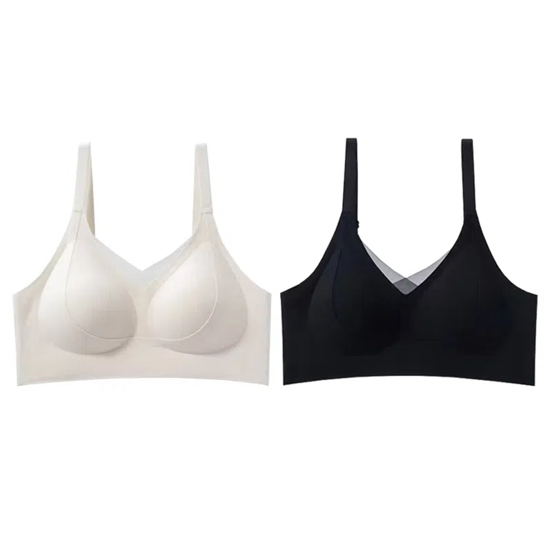 俞兆林 简约舒适大胸显小无痕收副乳聚拢调整防下垂无钢圈文胸 女款 组合装