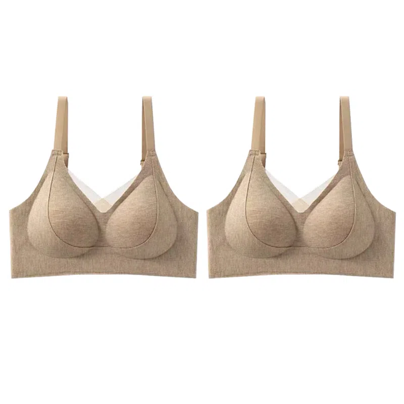 俞兆林 简约舒适大胸显小无痕收副乳聚拢调整防下垂无钢圈文胸 女款 组合装