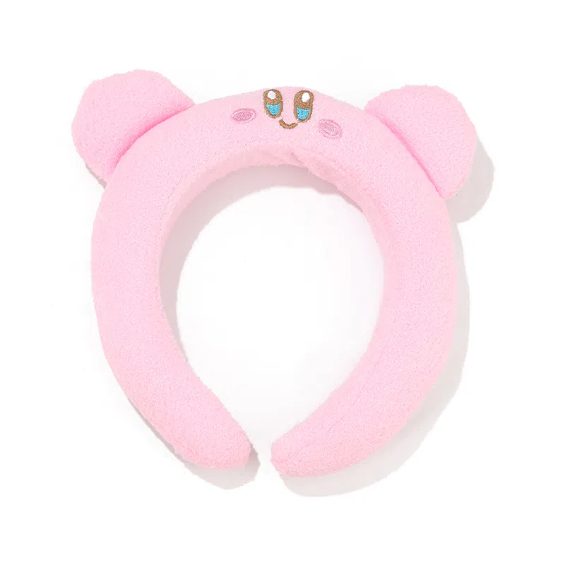 如花梦 可爱星之卡比粉色卡通洗脸面膜 布艺 发箍 女款