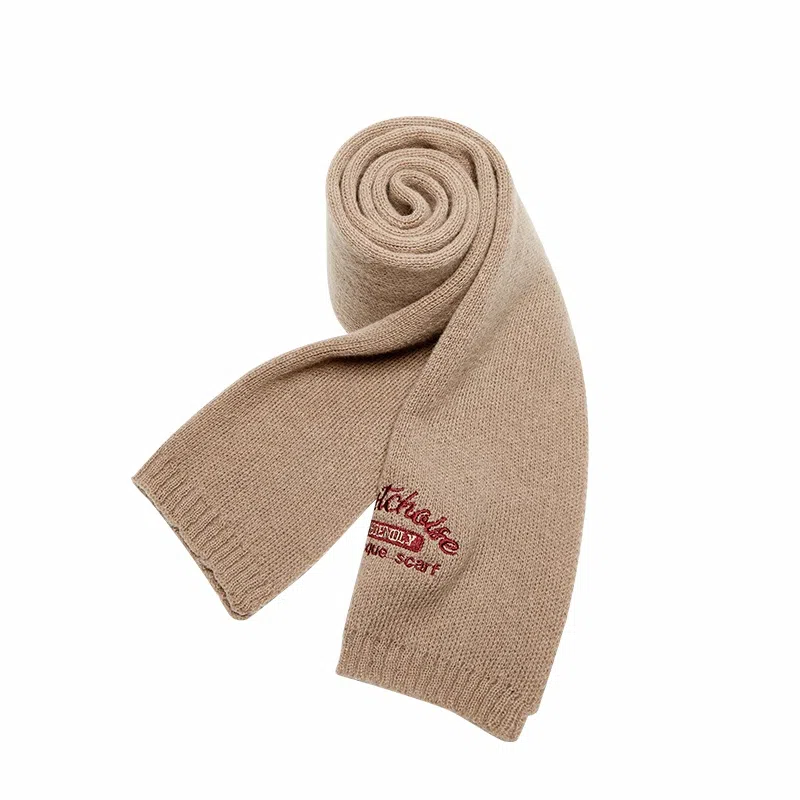 纳兰杜 冬季日系高级感保暖时尚百搭加厚防冻外搭礼盒装针织 聚酯纤维 绒线围巾 男女同款情侣款 米白色