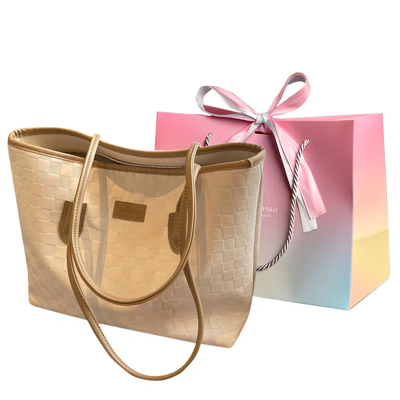 Ainito Woven Tote Bag Black/Khaki