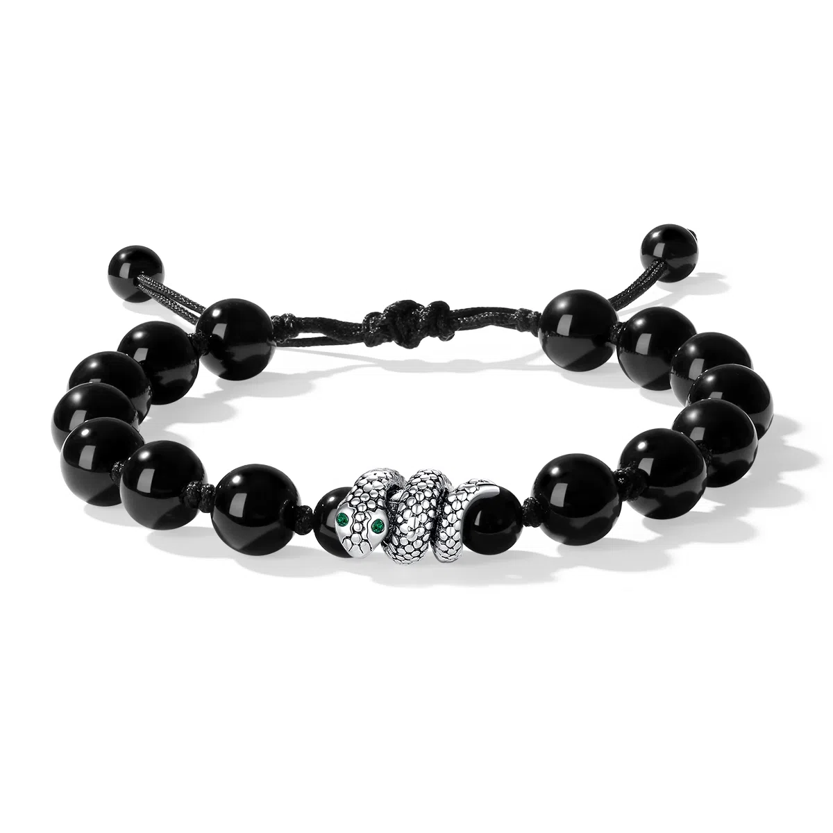 【普陀山官方已祝福】 普陀山文创 新中式纳福灵蛇 本命年生肖蛇招财串珠 生日送礼  礼盒装 猫眼石 手链 男女同款情侣款