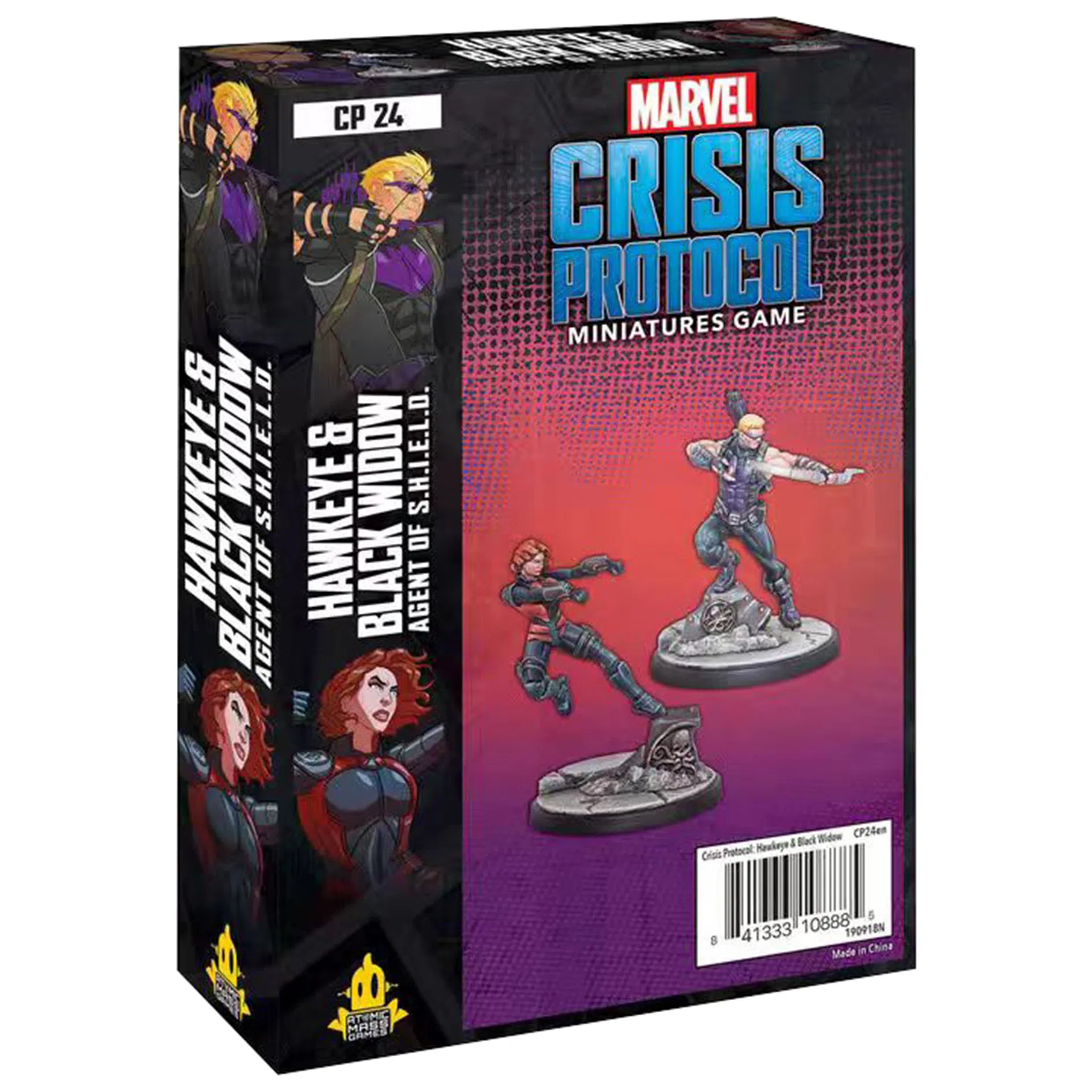 ASMODEE Marvel Crisis Protocol Hawkeye and Black Widow