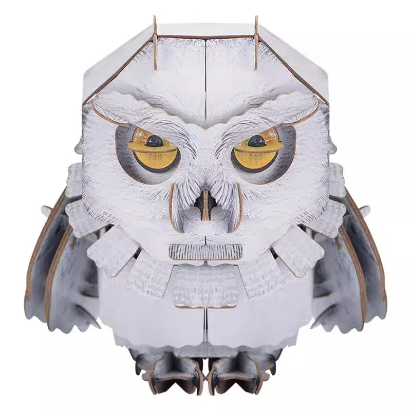 博物文创 天空系列雪鸮 猫头鹰 拼装模型