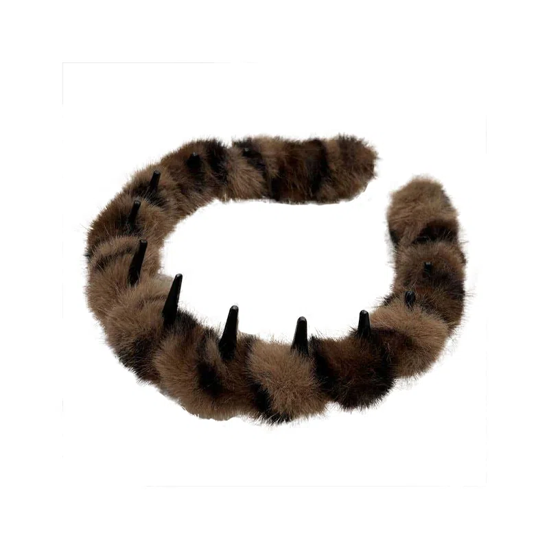 千桐 豹纹小爪子 高颅顶高级感日常洗脸化妆百搭 涤纶 发箍 女款