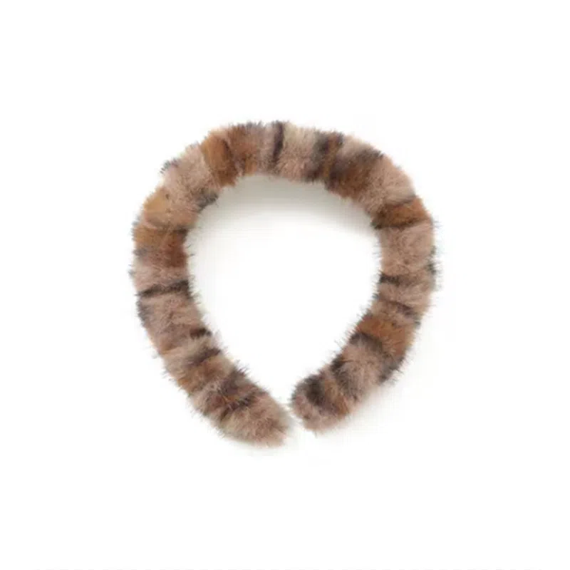 千桐 豹纹小爪子 高颅顶高级感日常洗脸化妆百搭 涤纶 发箍 女款