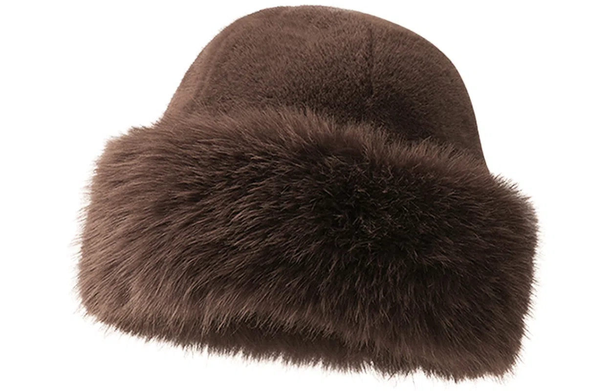 优幽兰 韩版氛围感显脸小蒙古帽百搭时尚秋冬季防寒东北保暖盆帽素颜遮脸高级感气质护耳毛绒帽 聚酯纤维 渔夫帽 女款