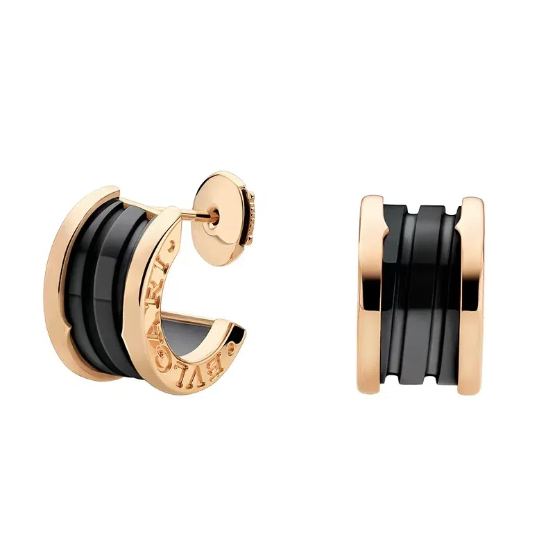 BVLGARI B.Zero1 Black Ceramic Earrings