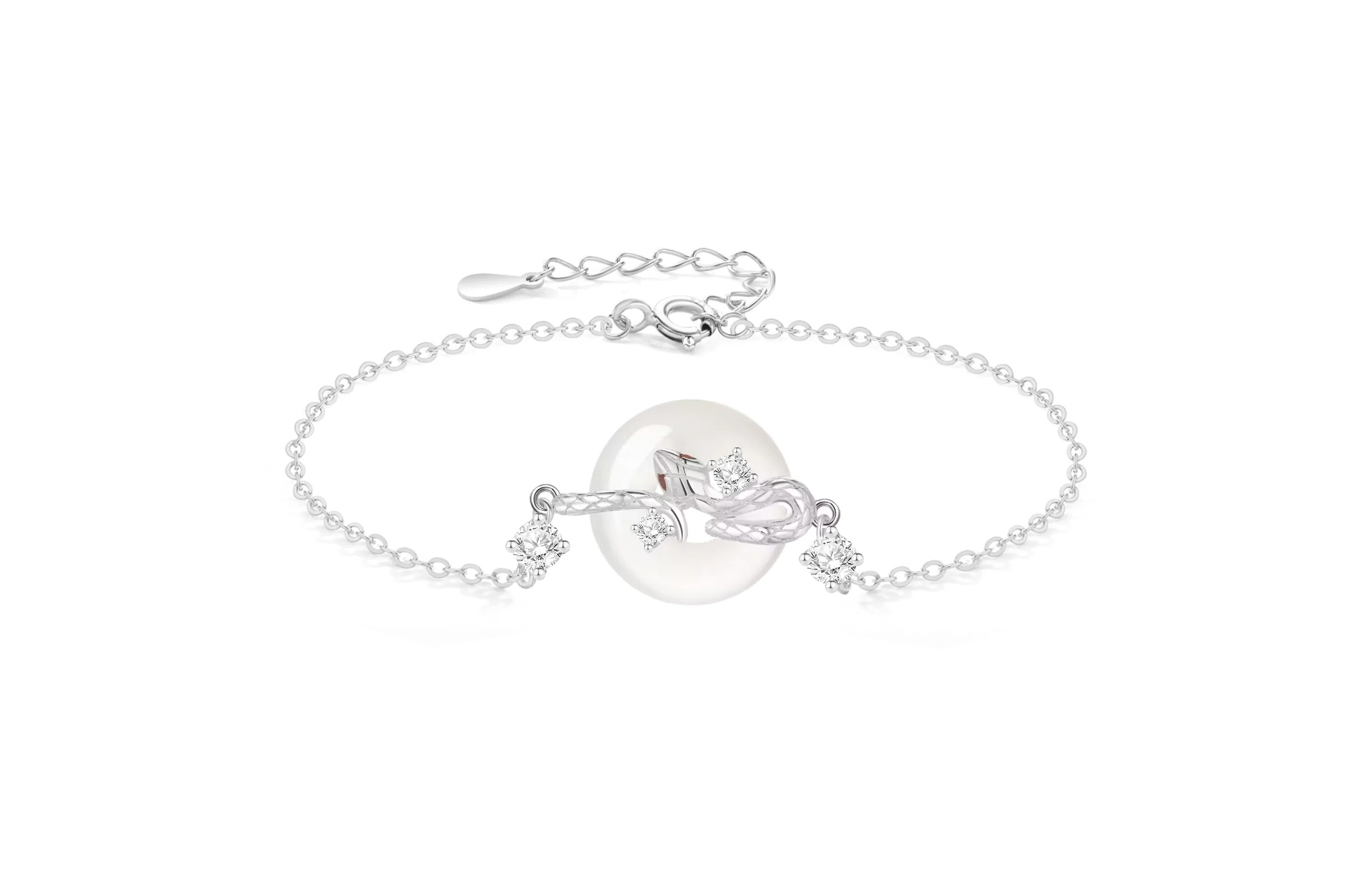 中国珠宝 灵蛇平安扣 国潮复古新中式 时尚百搭高级感 #好运 玉髓 项链 女款