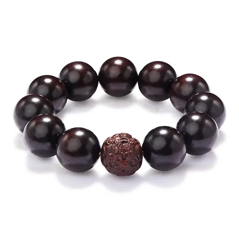 宝臻荟 财运亨通 新中式 国潮复古小众貔貅麒麟雕花珠 进宝前途似锦#好运 小叶紫檀 手串 男女同款情侣款