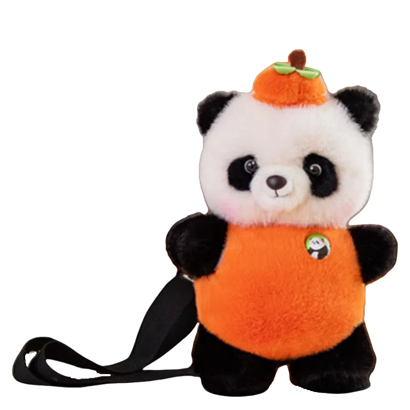 哆哆购 背包熊猫斜挎包 可爱单肩包 玩偶周边