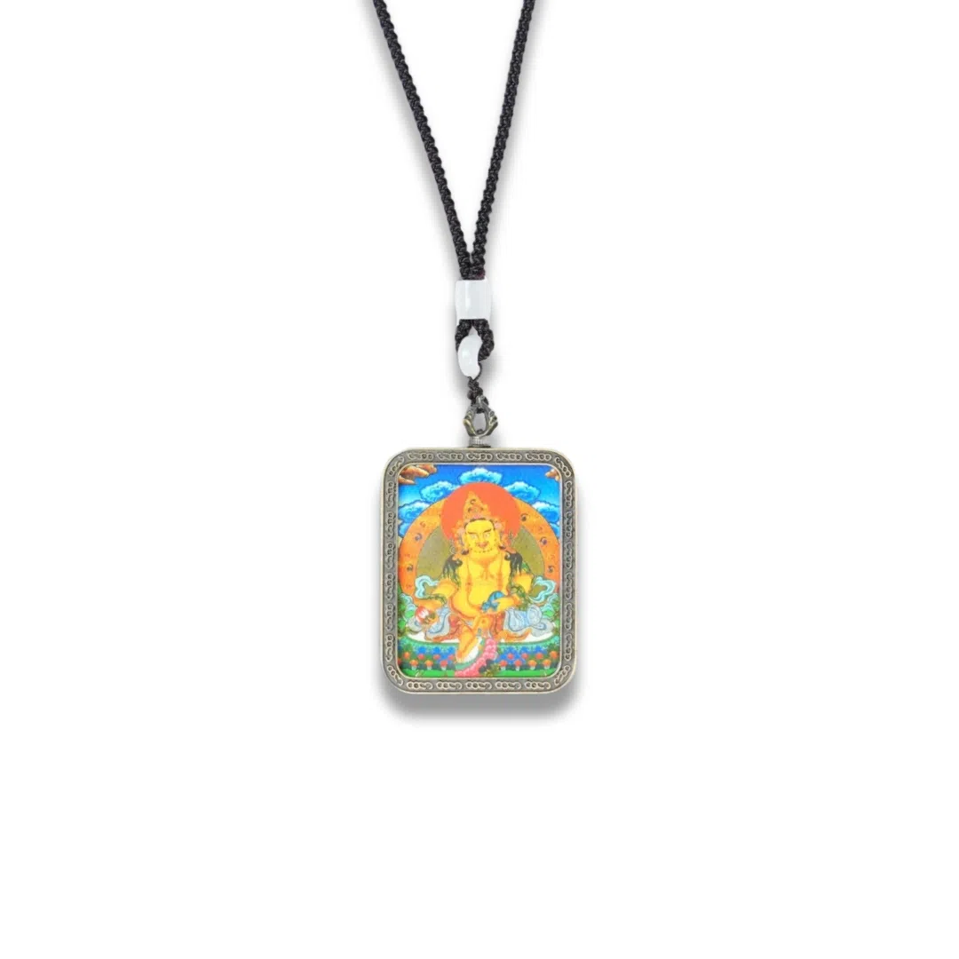 天台山 【天台山官方已祝福加持】天台山藏式国朝唐卡新中式黄财神扎基拉姆好运 合金 吊坠 男女同款情侣款