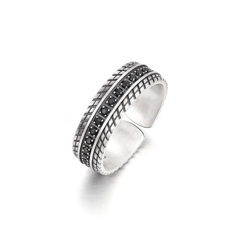 IDEAGEMER 925 Silver Wheel Ring