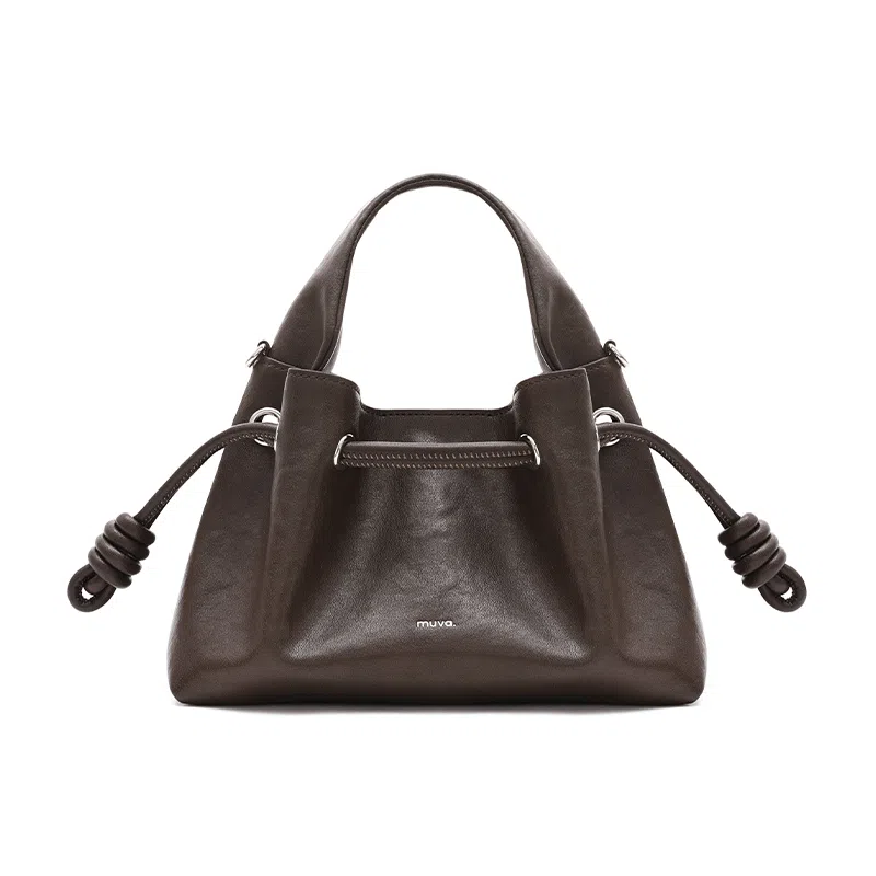 MUVA Crossbody Bag Mocha Brown/Party Red