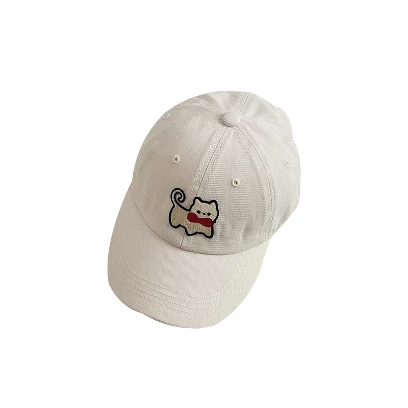 浪莎 甜美可爱牛仔小猫咪刺绣棒球帽时尚百搭显脸小 棉 鸭舌帽 男女同款情侣款