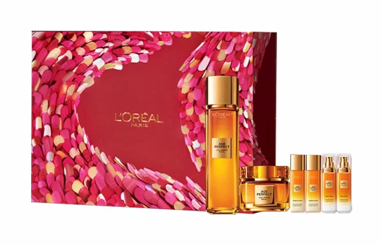 欧莱雅 龙年限定小蜜罐花蜜水乳护肤套装 保湿滋润 六件套/九件套