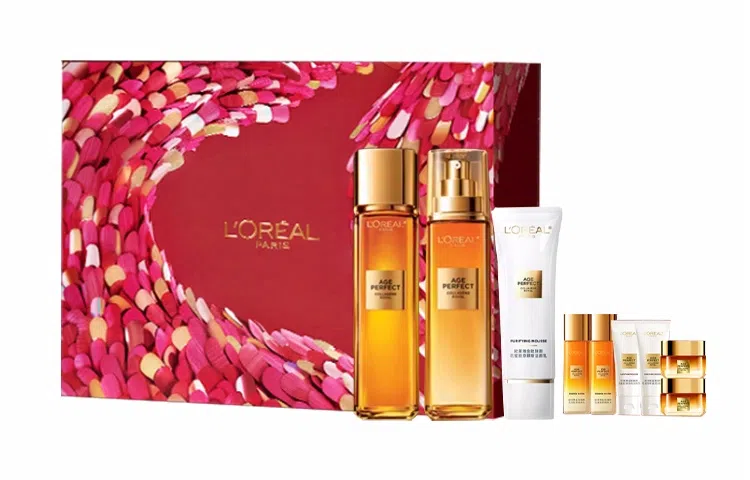 欧莱雅 龙年限定小蜜罐花蜜水乳护肤套装 保湿滋润 六件套/九件套