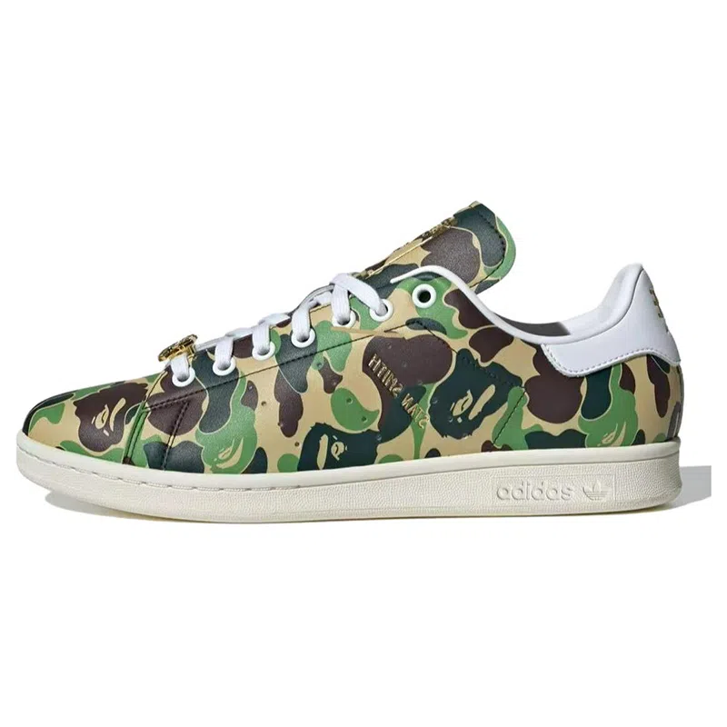A BATHING APE x adidas Stan Smith Camo Green