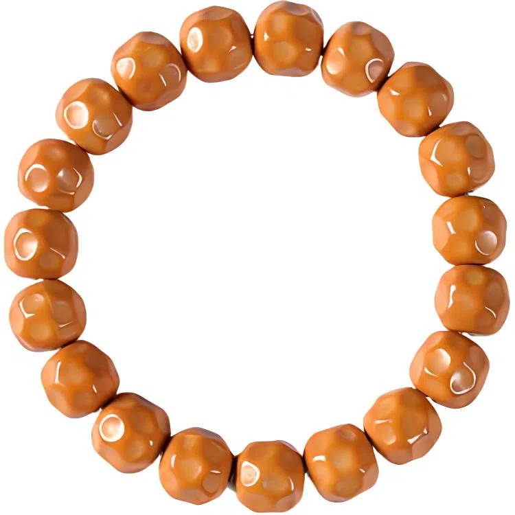 書卓 新中式国风 手工锤纹无相奶酪 盘玩单圈精工文玩佛珠 文艺民族风简约小众个性#好运 猴头核桃 手串 男女同款情侣款