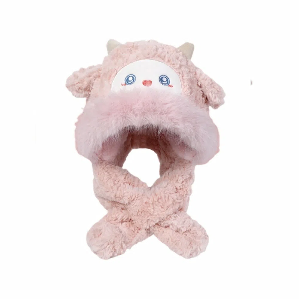 欧洛伊 可小怪兽帽子搞怪设计加厚保暖古灵精怪玩偶周边爱 可当帽子 玩偶周边