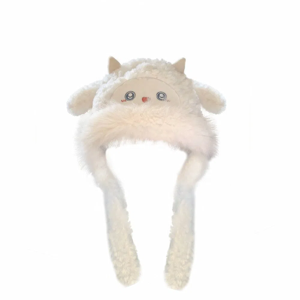 欧洛伊 可小怪兽帽子搞怪设计加厚保暖古灵精怪玩偶周边爱 可当帽子 玩偶周边